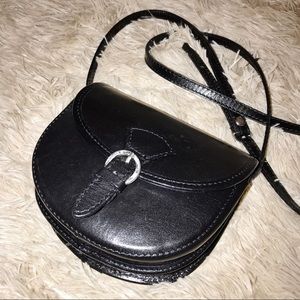 Black Leather Mini Crossbag PTS$15